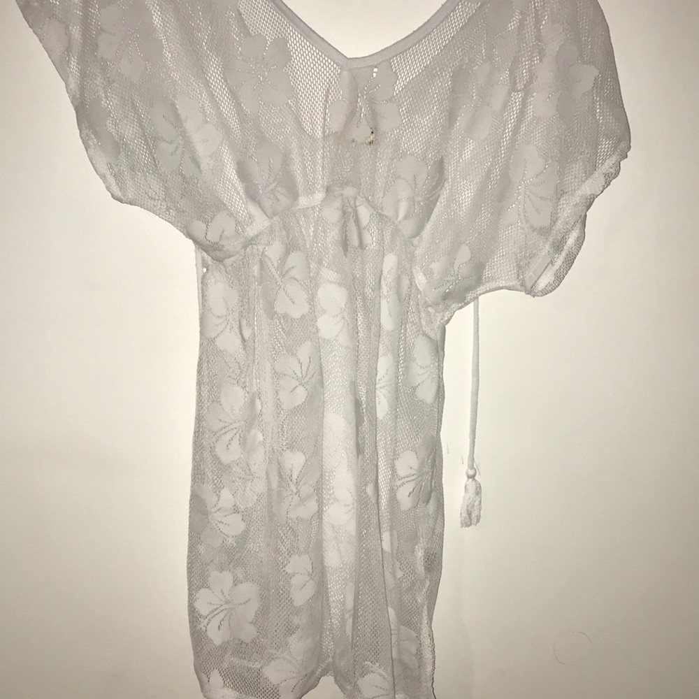 White coverup beach dress
